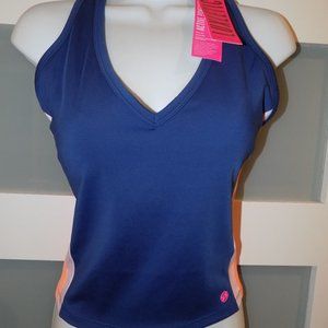 Lilly Pulitzer Vanti Luxletic UPF 50+ Oyster Bay Navy Bra Tank Top Size XS NEW